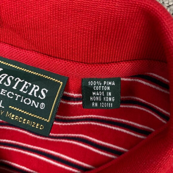 Vintage Masters Collection Polo Shirt Men's Large Mesh Mercerized Cotton Golf - Picture 6 of 9